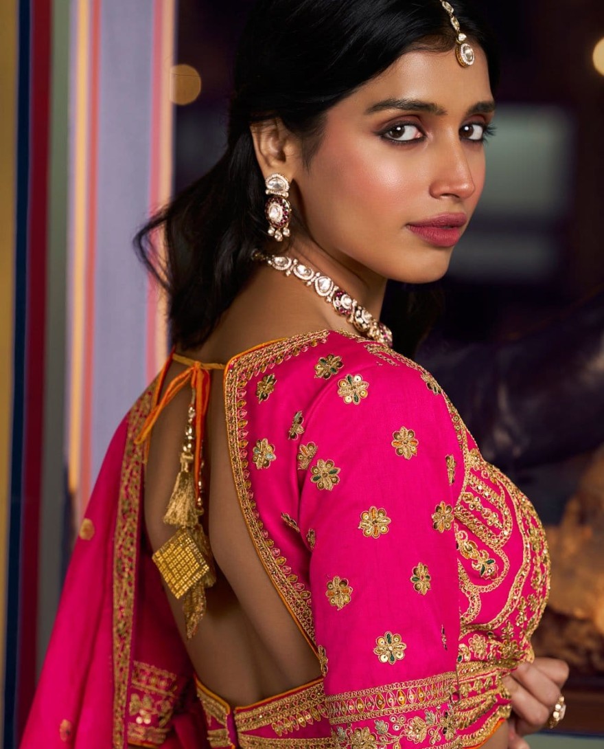 10382 - Glorious Embroidered Banarasi Multi Colour Designer Lehenga Choli